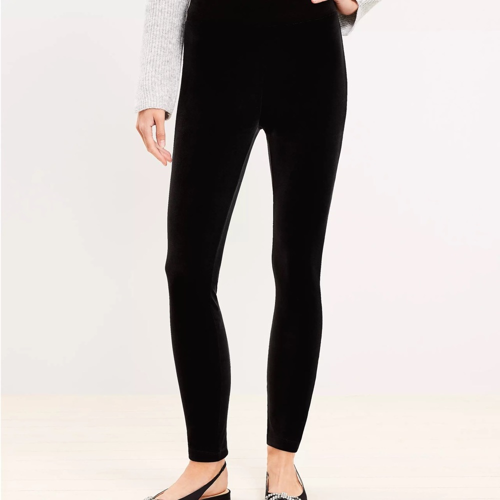 LOFT Black Velvet Women's Leggings